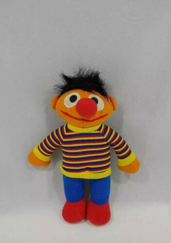 Vintage 1992 Hasbro Sesame Street Ernie Plush Doll 11&quot; Stuffed Toy Muppet - $8.92
