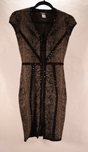 Cache Womens Bodycon Dress Gray V Neck XS - £50.61 GBP