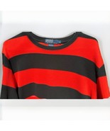 VTG Polo By Ralph Lauren blue label Strip Sweater black/Red Sz Lg Tunic - $18.70