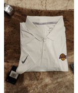 NWT Men&#39;s White Nike Lakers  Golf Polo Shirt Size XXL MSRP - $44.54