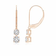 ANGARA Natural Diamond Round Drop Earrings, Girls in 14K Gold (HSI2, 0.78 Ctw) - £1,361.13 GBP