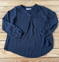 Belle By Kim Gravel NWOT Women’s Long sleeve v Neck blouse size XS Black BC - £12.47 GBP