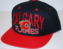 Calgary Flames Reebok NF78Z NHL Shatter Team Logo Snap back Hockey Cap Hat - £16.48 GBP