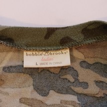 Bobbie Brooks Women's Long Sleeve Pullover Raglan T-Shirt Top Camo Size Large image 4