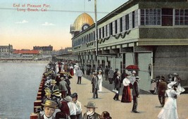 Lungo Spiaggia California ~ End Of Pleasure Pier ~ 1910s Rieder Cartolina - £10.30 GBP