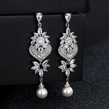 Ekopdee New Trend Elegant AAA+ Cubic Zirconia  Earrings Women Gold Silver Color  - £16.34 GBP