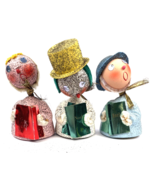Vintage Christmas Candy Containers Paper Mache Snowman Caroler Choir 7&quot; ... - $134.13 CAD