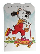 Happy Birthday Greeting Card For a Special Niece Girl Puppy Dog Skateboard - £5.46 GBP