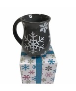 Temptations By Tara Snowflakes Mug 16 Oz Gray Holiday Winter - £11.22 GBP