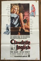 *Claudelle Inglish (1961) Sexy Diane Mc Bain As Good Girl Who Goes Bad One-Sheet - £74.75 GBP