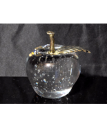 Vintage 3” Murano Style Silvestri Mouth Blown Crystal Glass Apple Paperw... - €13,11 EUR