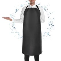 Waterproof Apron, Heavy Duty Extra Long Adjustable Rubber Vinyl Apron Me... - $11.83