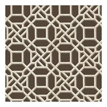 Brown Geometric Wallpaper 20.5 X Traditional Washable - £28.12 GBP