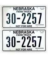  United States Nebraska Not For Hire Farm Truck License Plate 30-2257 - €17,06 EUR