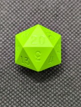 Vintage Gamescience Lime Green D20 Dice - $1,013.92 MXN
