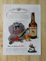 Vintage 1951 Hunter Blended Whisky Baseball Full Page Original Ad 921 - £5.20 GBP