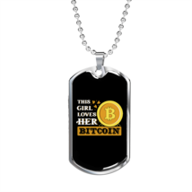 This Girl Loves   Necklace Stainless Steel or 18k Gold Dog Tag 24" - £37.92 GBP+