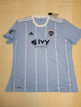 Adidas Mls Sporting Kansas City Light Blue Team Jersey Size M - $14.84