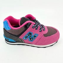 New Balance 574 Classics Pink Blue Black Infant Casual Sneakers KL57407I - £27.48 GBP