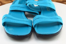 Cabin Creek Sz 6 M Blue Ankle Strap Fabric Women Sandals 0246826 - £15.65 GBP