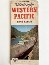 1967 Vista-Dome California Zephyr Western Pacific Railroad Time Table Ju... - $19.99