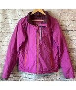 Cabela&#39;s Primaloft Windstopper Pink Removable Hood Jacket Soft Shell Zip XL - $405.69 MXN
