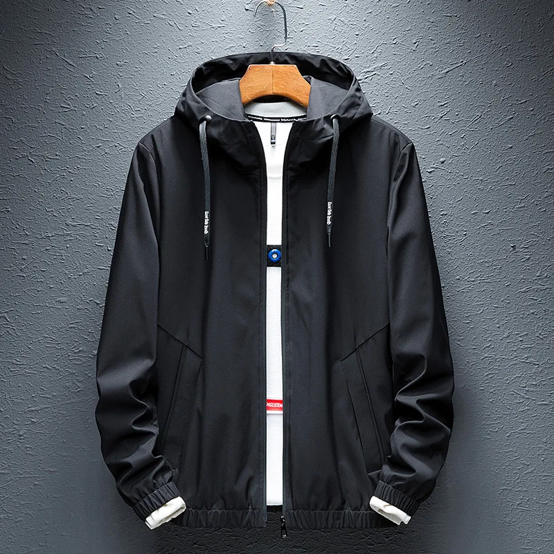  Jacket Waterproof Sping Men&#39;s Youth Korean Style Slim Jacket Hood Trend Fashion - £289.68 GBP
