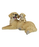 Realistic Golden Retriever Mother Cuddling With Puppy Canine Family Figu... - $86.43 CAD