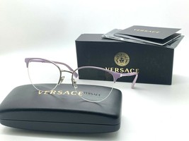 Versace Mod. 1247 1000 Light PURPLE/SILVER 52-17-140MM Eyeglasses Italy Nib - £85.79 GBP