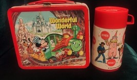 Vtg Aladdin Walt Disneys Wonderful World on Ice Metal Lunch Box  - $65.44