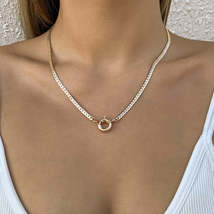 18K Gold-Plated Snake Chain Necklace - £11.00 GBP