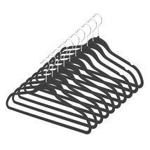 Whitmor Flocked Suit Hangers Set of 10 Black - $16.99