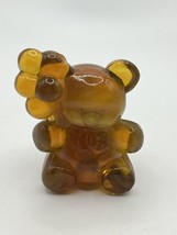 Boyd Glass Patrick the Bear Balloon Amber Light Brown Caramel Slag 1989 Figurine - $17.75