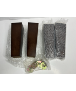 AORYVIC 4-PACK Set of 8" Dark Brown Wood Furniture Legs Feet w/ Hardware - $28.66
