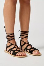 UO Hazel Gladiator Sandals Black Lace Up Flats Open Toe NEW Size 8 - £15.50 GBP