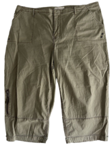 Marrakech Olive Green Cargo Cropped Pants Size 22W - £17.11 GBP