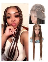 AMEILY Full Lace Braided Wig for Black Women Clearance- 36 inch Box Braid Wig 36 - £69.40 GBP