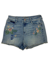 Arizona Jeans Women Size 11 (Meas 29x3) Light Floral Embroidered Cut Off... - $10.67