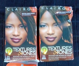 2 Clairol Texture &amp; Tones 3N Cocoa Brown Permanent Hair Color, No Ammonia (M23) - $15.88