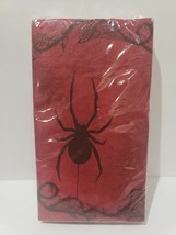 Martha Stewart Halloween Spider Red Black Paper Napkins Set of 20 - $14.99