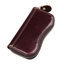 Leisure Leather Men And Women Car Key Holder 2022 New Fashion Oil Wax Cowhide So - £20.78 GBP
