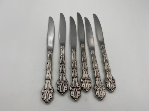 Set of 6 Oneida Stainless Steel CHANDELIER Dinner Knives - $39.99