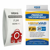 20 Premium Hepa Vacuum Bags Style Fjm Compatible With Miele Vacuums Compact C1,  - £27.43 GBP