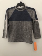 NEW! MTA Sport Active Long-sleeve Shirt Boys Sz XS 5 Blue &amp; Gray Fast Dri  FS - £7.10 GBP
