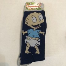Nickelodeon Rugrats Tommy and Reptar Men&#39;s Crew Socks Two Pair Pack NEW - $9.41