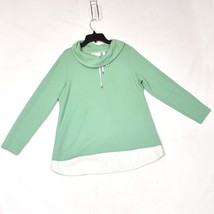 D &amp; Co Active Green Cawl Neck Sweatshirt Size MP - $17.49