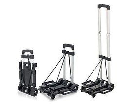 APOXCON Folding Hand Truck 120 lbs Capacity Luggage Cart with 2 Wheels &amp;... - £51.25 GBP