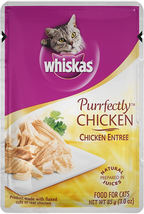 Pack Of 24 Whiskas Purrfectly Chicken Wet Cat Food Chicken Entree Flavor 3 Oz - £23.99 GBP