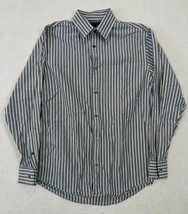 Banana Republic Long Sleeve Mens Button Shirt Size S Cotton Blue Gray Stripe - £7.45 GBP