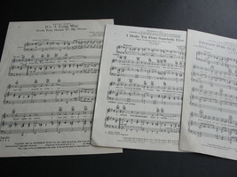 Vintage Set of (3) Sheet Music Professional Copy from 1950 to 1951. - £7.95 GBP